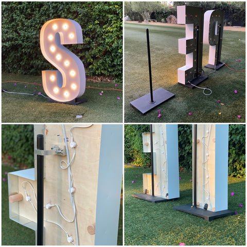 Marquee Letters Stand | Stacking Stand for Large Light Up Letters ...