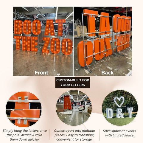 Marquee Letters Stand | Stacking Stand for Large Light Up Letters ...