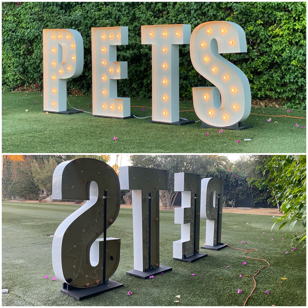 Standing Out Lettering Marquee Letters Stand | Stacking Stand for Large Light Up Letters ...