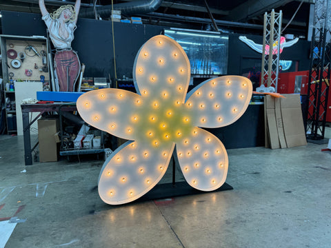 ALOHA Sign Light Up | Custom ALOHA Sign | Custom Marquee Symbol Shape | Large Marquee Letters with Lights | Giant Letters Marquee Lights