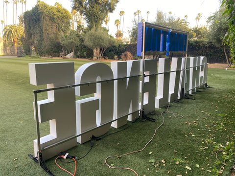 Light Up Letters Metal Stand Stacking Stand | Metal Frames for Large Marquee Letters | Stacked Marquee Lights | Large Light Up Letters 4ft 5ft Tall