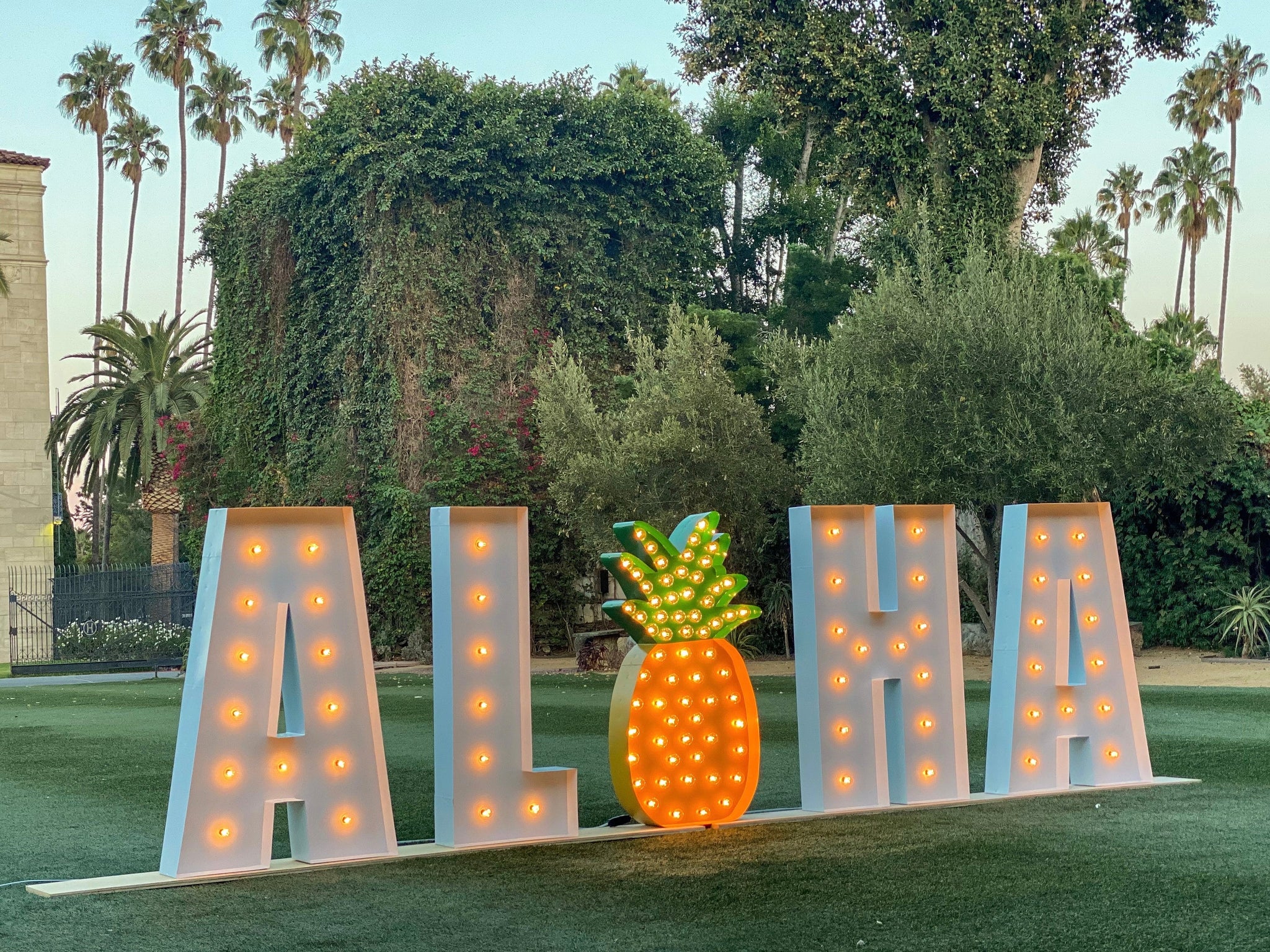 Aloha Block Letters Large Marquee Letters Giant Light Up Letters for Wedding & Baby Shower ...