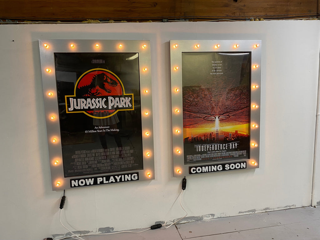 Coming Soon Marquee Movie Poster Frame | Chrome/ Gold Marquee Poster Frame | Vintage Movie Poster Frame | Home Theater Sign Movie Room Decor