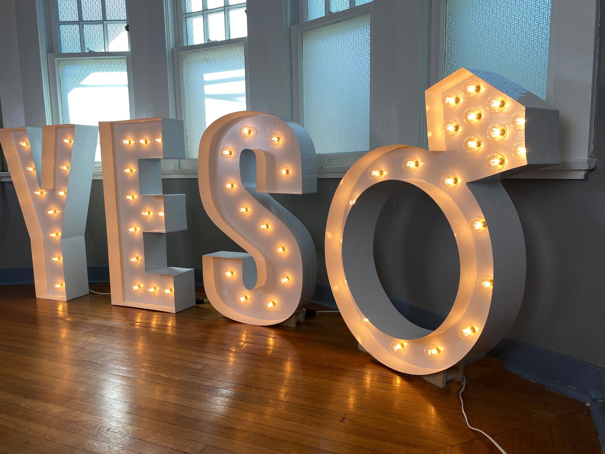 Large Marquee Ring 4ft 5ft tall For Weddings Proposals | Giant 4 Feet Tall 5 Feet Tall Light Up Letters | Custom Outdoor Wood & Metal Marquee Letters